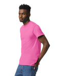 Gildan G800 DryBlend T-Shirt - Azalea - model side