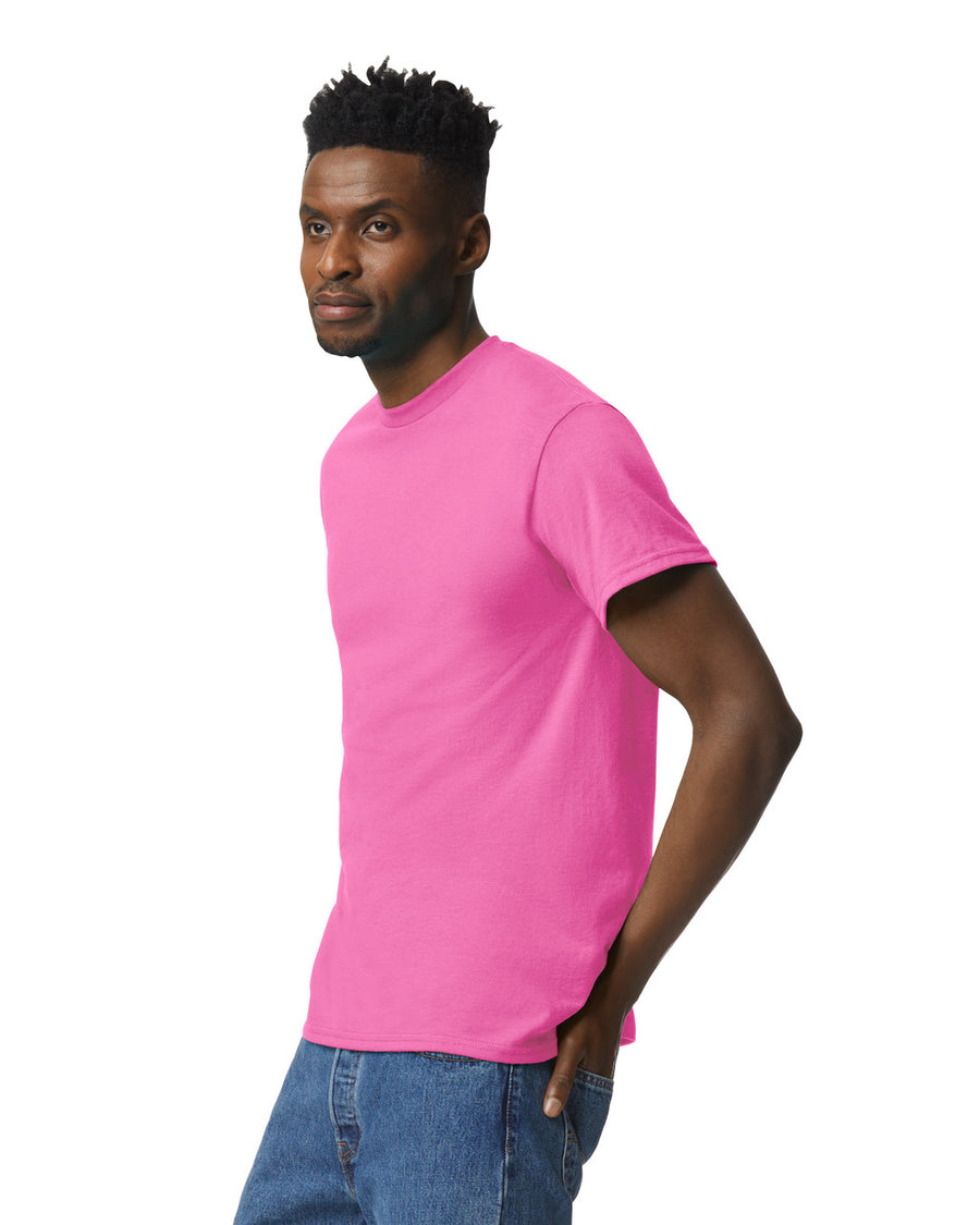 Gildan G800 DryBlend T-Shirt - Azalea - model side