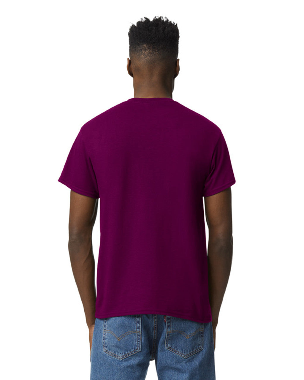 Gildan G800 DryBlend T-Shirt - Maroon - model back