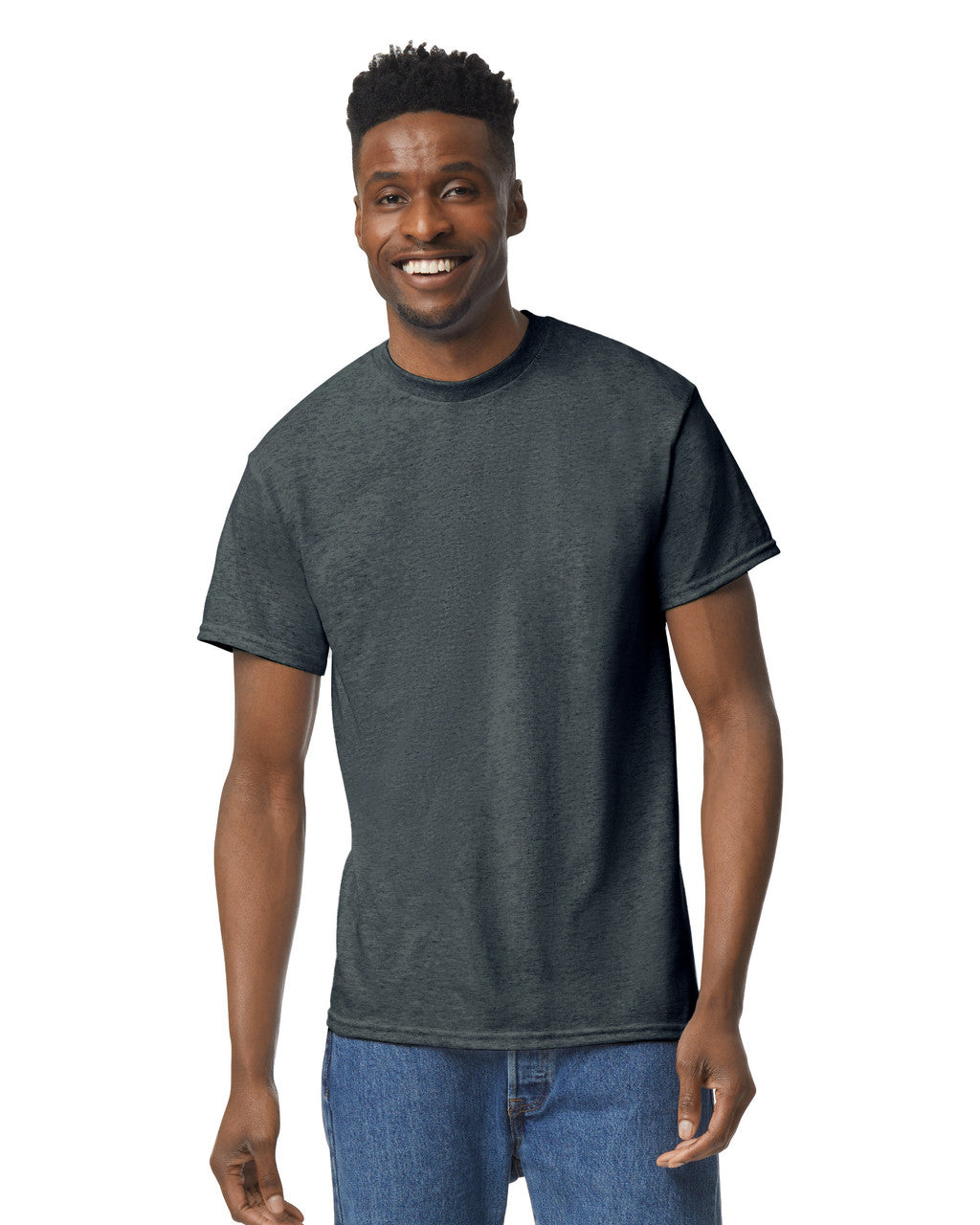Gildan G800 DryBlend T-Shirt - Dark Heather - model front