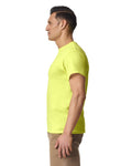 Gildan G800 DryBlend T-Shirt - Safety Green - model side