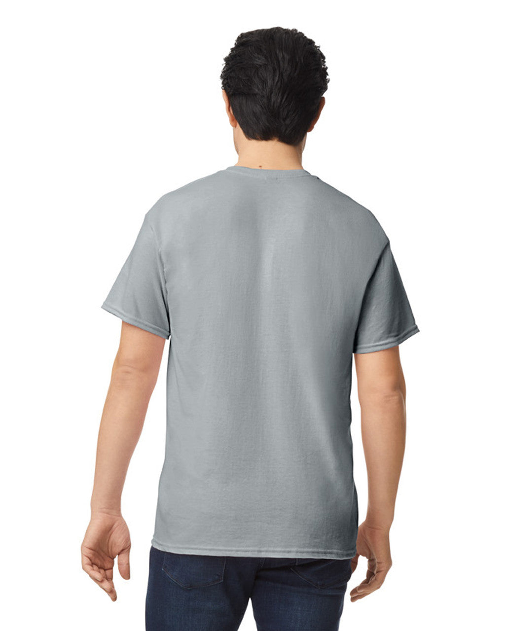Gildan G800 DryBlend T-Shirt - Gravel - model back