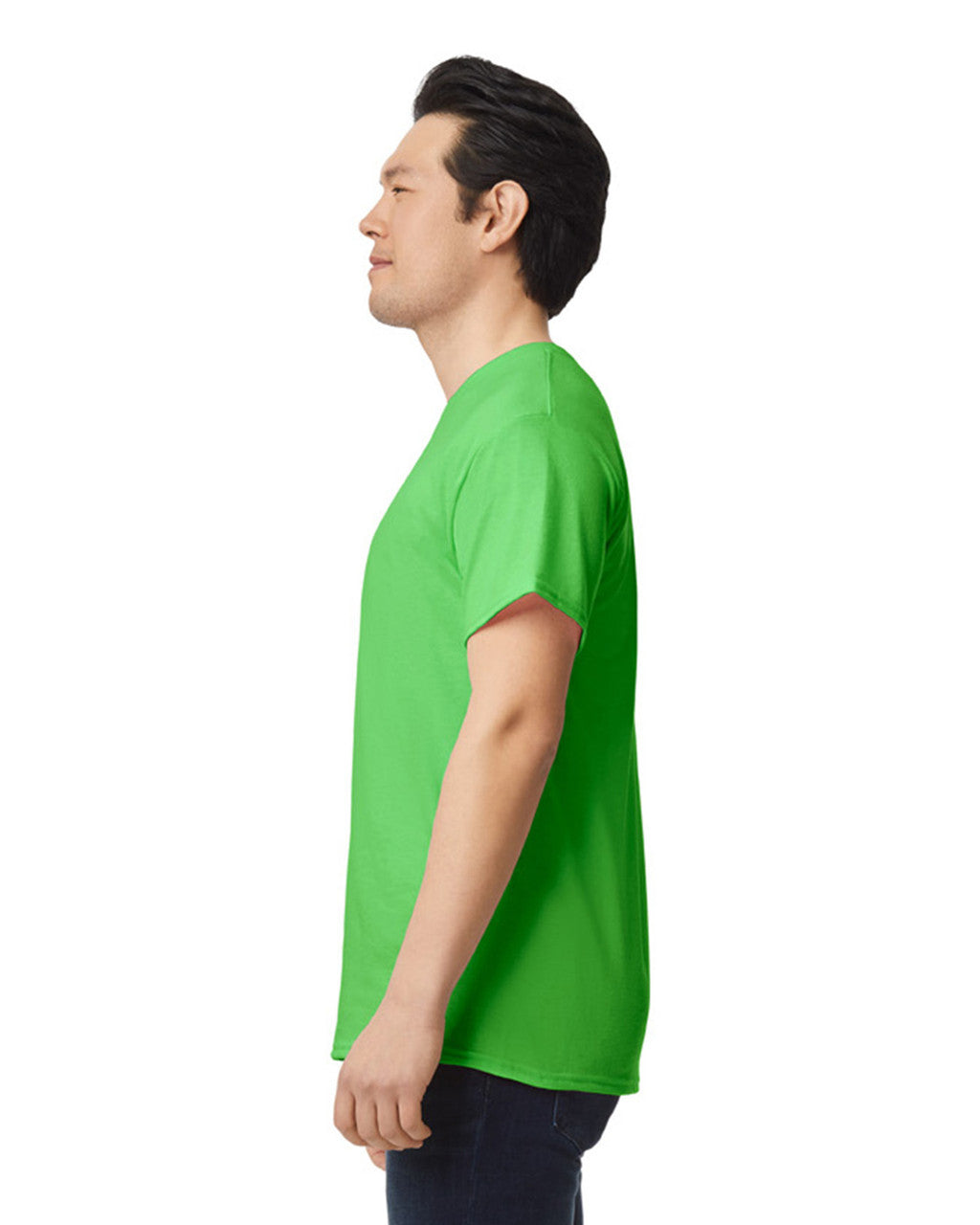 Gildan G800 DryBlend T-Shirt - Electric Green - model side