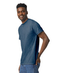 Gildan G800 DryBlend T-Shirt - Heather Dark Navy - model side