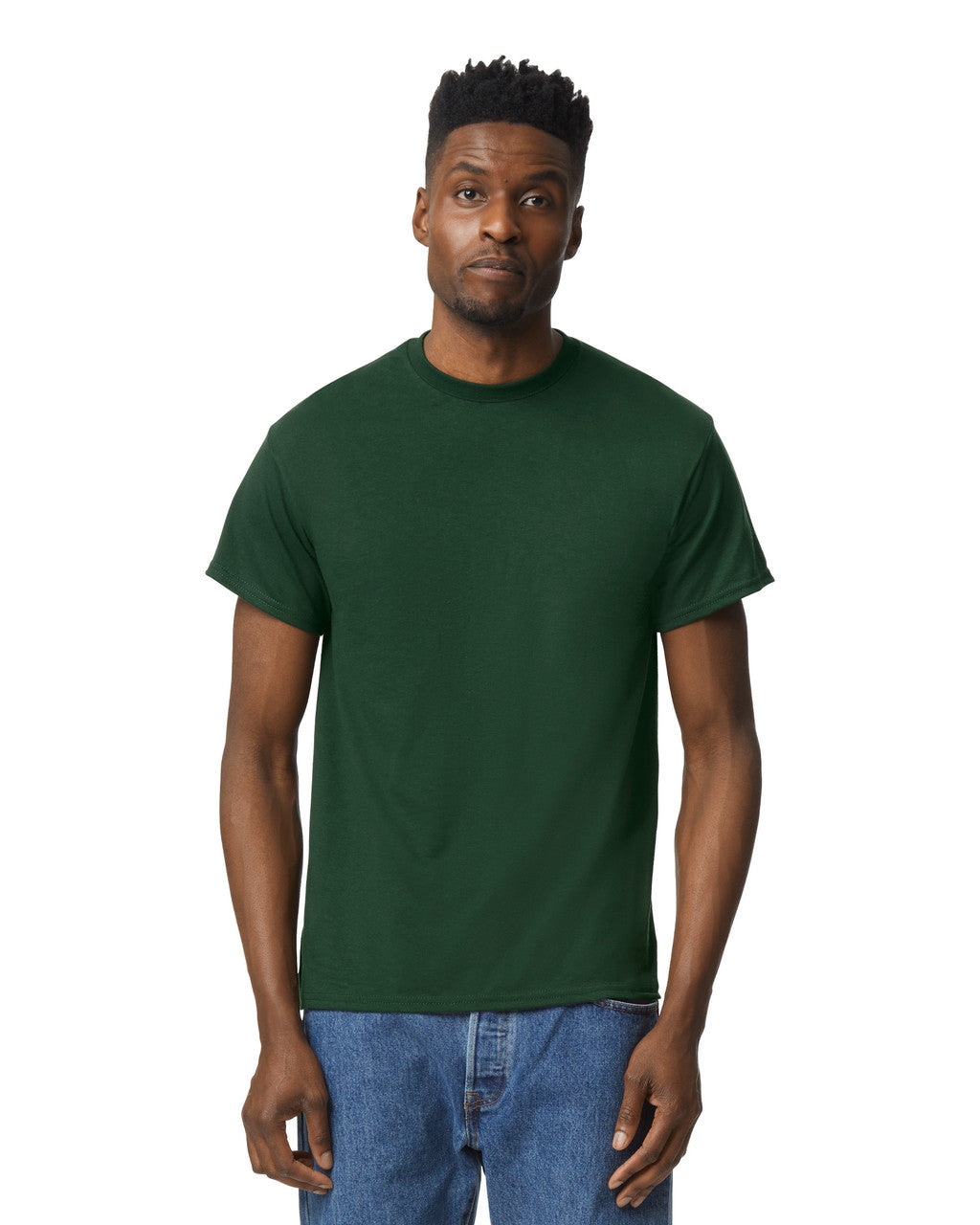 Gildan G800 DryBlend T-Shirt - Dark Green - model front
