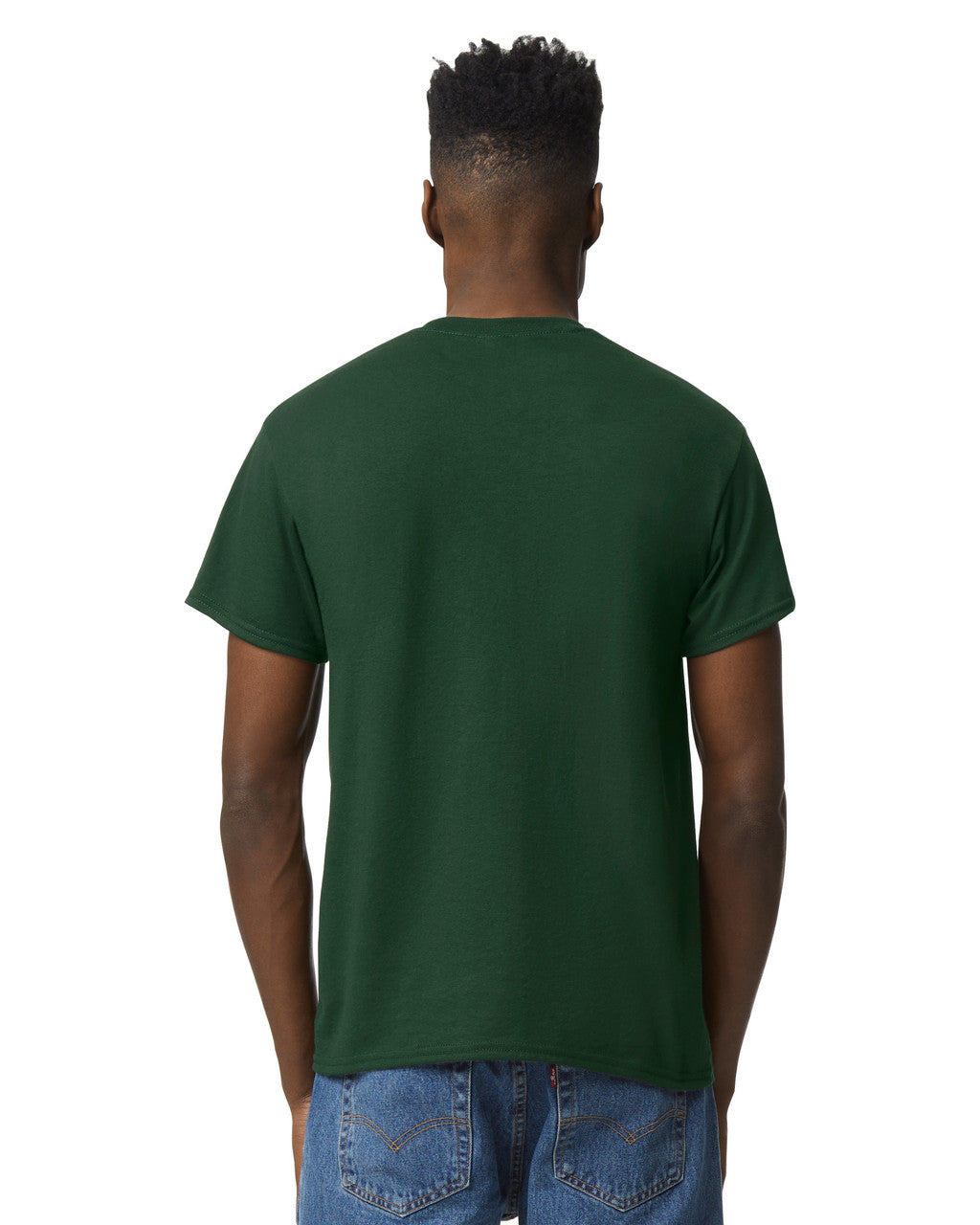 Gildan G800 DryBlend T-Shirt - Dark Green - model back
