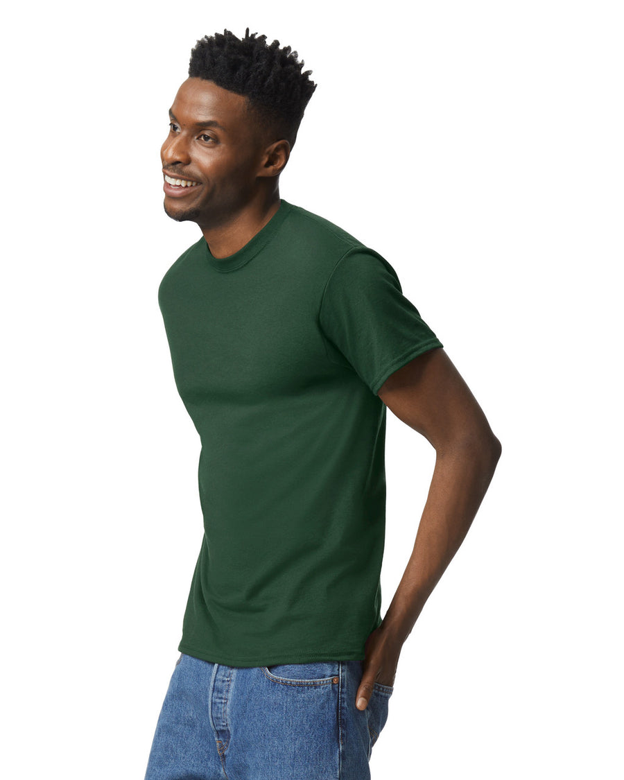 Gildan G800 DryBlend T-Shirt - Dark Green - model side
