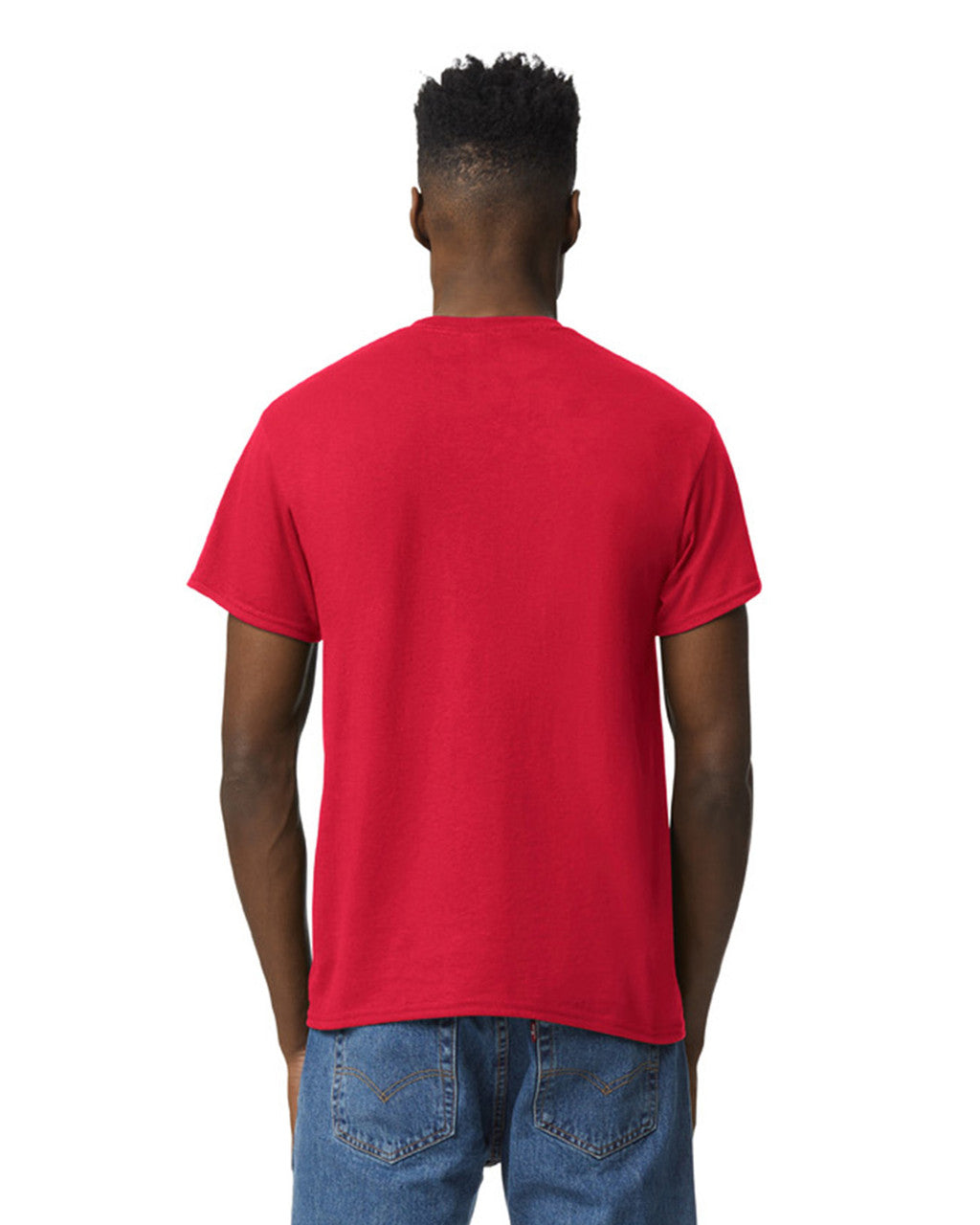 Gildan G800 DryBlend T-Shirt - Scarlet Red - model back