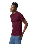 Gildan G800 DryBlend T-Shirt - Dark Maroon - model side