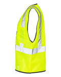Kishigo 1537-1538 Unisex Double-Pocket Zippered Economy Class 2 Vest - Lime - side