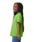 Gildan 8000B Youth DryBlend T-Shirt - Lime - model side
