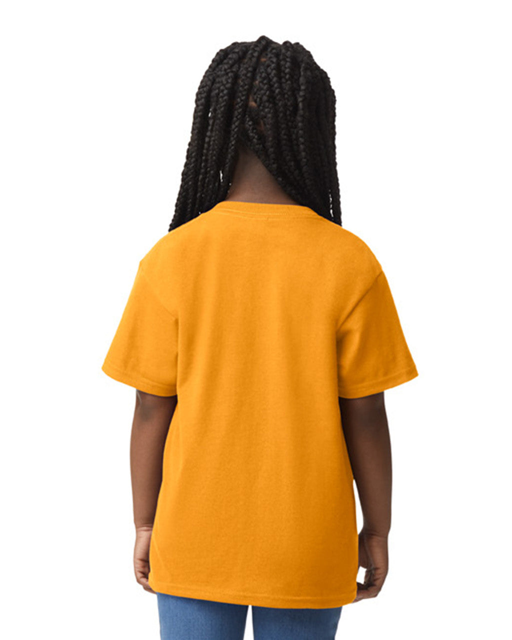 Gildan 8000B Youth DryBlend T-Shirt - Gold - model back