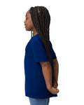 Gildan 8000B Youth DryBlend T-Shirt - Navy - model side