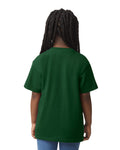 Gildan 8000B Youth DryBlend T-Shirt - Forest Green - model back