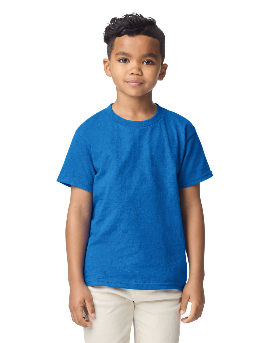 Gildan 8000B Youth DryBlend T-Shirt - Royal - model front