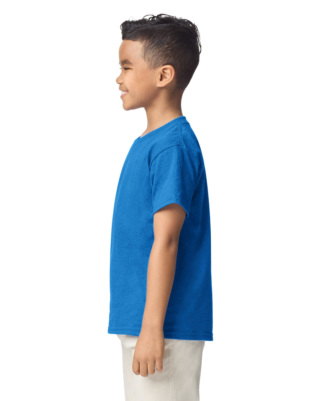 Gildan 8000B Youth DryBlend T-Shirt - Royal - model side
