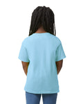 Gildan 8000B Youth DryBlend T-Shirt - Light Blue - model back
