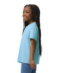 Gildan 8000B Youth DryBlend T-Shirt - Light Blue - model side
