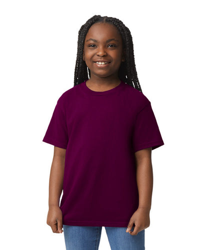 Gildan 8000B Youth DryBlend T-Shirt - Maroon - model front