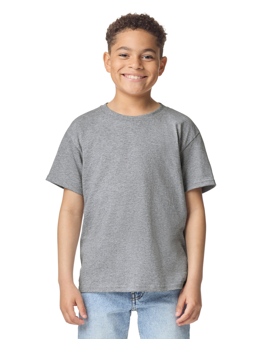 Gildan 8000B Youth DryBlend T-Shirt - Sport Grey - model front