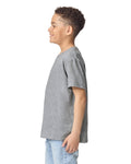 Gildan 8000B Youth DryBlend T-Shirt - Sport Grey - model side