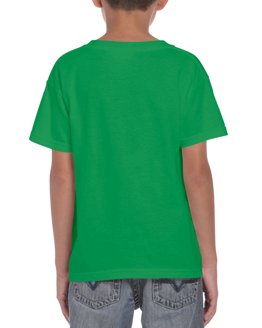 Gildan 8000B Youth DryBlend T-Shirt - Irish Green - model back