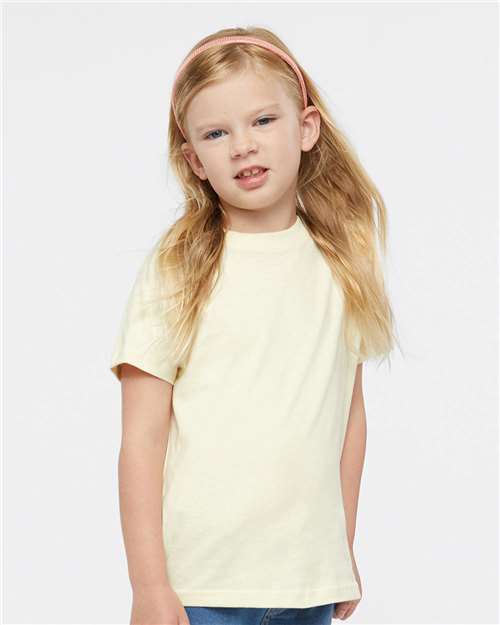 Rabbit Skins 3321 Toddler Fine Jersey Tee - Natural - model front
