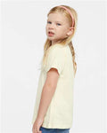 Rabbit Skins 3321 Toddler Fine Jersey Tee - Natural - model side