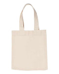 OAD OAD115 Small Canvas Tote - Natural - back