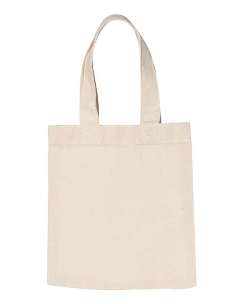 OAD OAD115 Small Canvas Tote - Natural - back