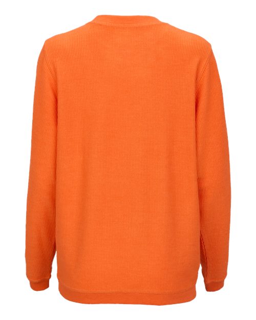 Boxercraft D02 Unisex Corded Crewneck Sweatshirt - Orange - back