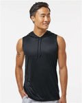 Badger 4108 Men's B-Core Sleeveless Hooded T-Shirt - Black - model front