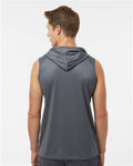 Badger 4108 Men's B-Core Sleeveless Hooded T-Shirt - Graphite - model back
