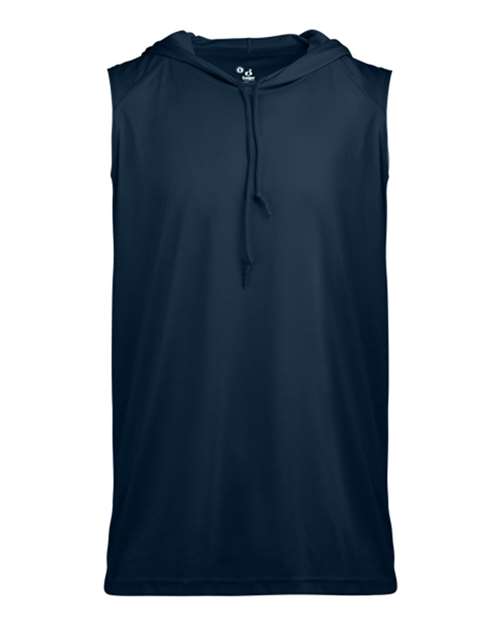 Badger 4108 Men's B-Core Sleeveless Hooded T-Shirt - Navy - front