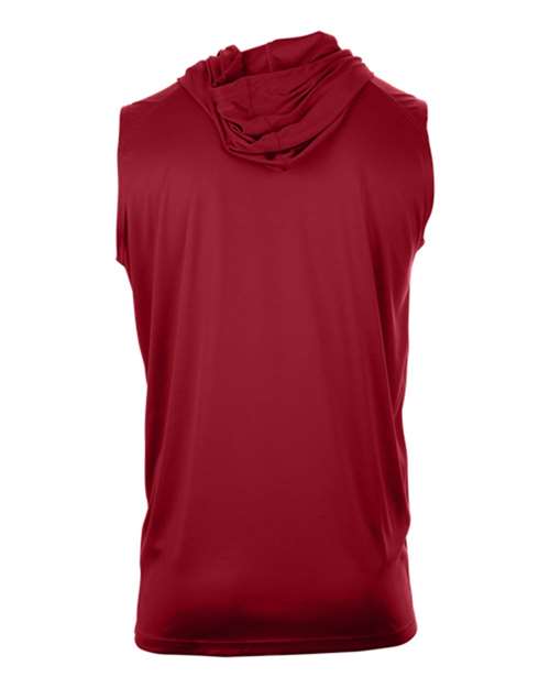 Badger 4108 Men's B-Core Sleeveless Hooded T-Shirt - Red - back
