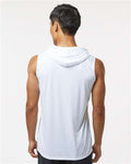 Badger 4108 Men's B-Core Sleeveless Hooded T-Shirt - White - model back