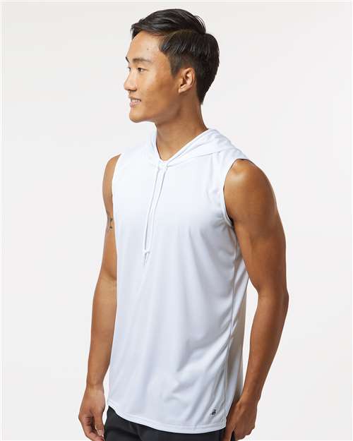 Badger 4108 Men's B-Core Sleeveless Hooded T-Shirt - White - model side