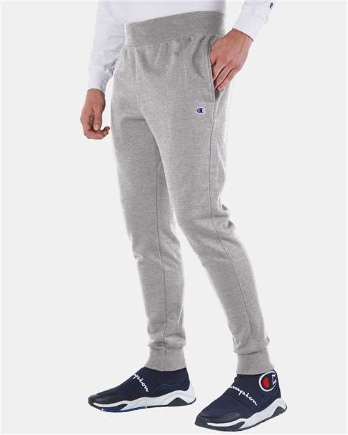 Champion RW25 Unisex Reverse Weave Joggers - Oxford Grey - model side