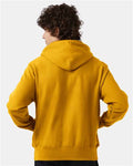 Champion S101 Unisex Reverse Weave Hooded Sweatshirt - C Gold - model back