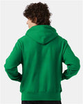 Champion S101 Unisex Reverse Weave Hooded Sweatshirt - Kelly Green - model back