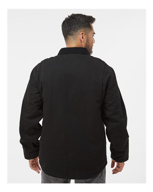 DRI DUCK 5091 Men's Rambler Boulder Cloth Jacket - Black - model back