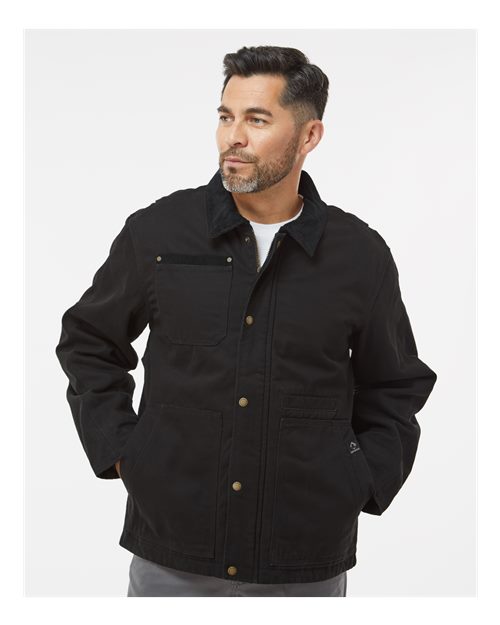 DRI DUCK 5091 Men's Rambler Boulder Cloth Jacket - Black - model front