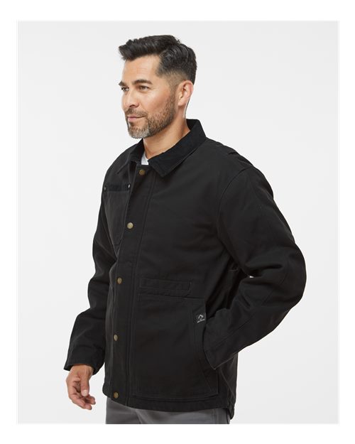 DRI DUCK 5091 Men's Rambler Boulder Cloth Jacket - Black - model side