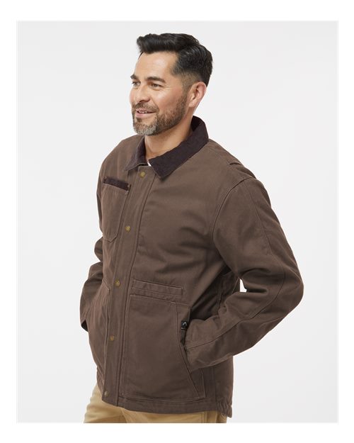 DRI DUCK 5091 Men's Rambler Boulder Cloth Jacket - Tobacco - model side