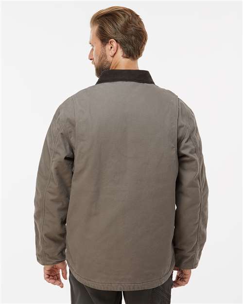 DRI DUCK 5091 Men's Rambler Boulder Cloth Jacket - Gravel - model back