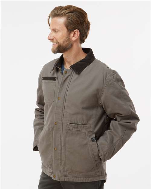 DRI DUCK 5091 Men's Rambler Boulder Cloth Jacket - Gravel - model side