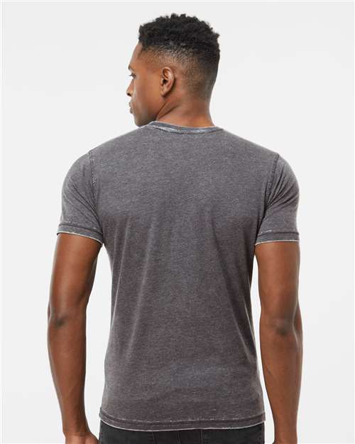 J. America 8115 Unisex Zen Jersey T-Shirt - Dark Smoke - model back