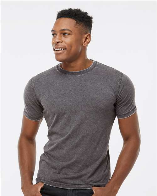 J. America 8115 Unisex Zen Jersey T-Shirt - Dark Smoke - model front