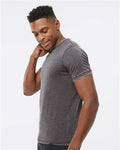 J. America 8115 Unisex Zen Jersey T-Shirt - Dark Smoke - model side