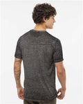 J. America 8115 Unisex Zen Jersey T-Shirt - Twisted Black - model back